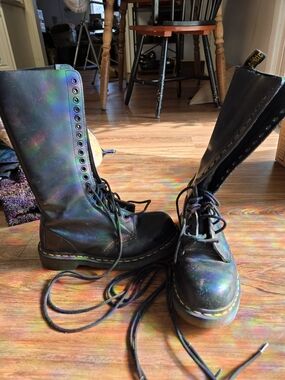 Dr Martins Knee High Lace Up Boots